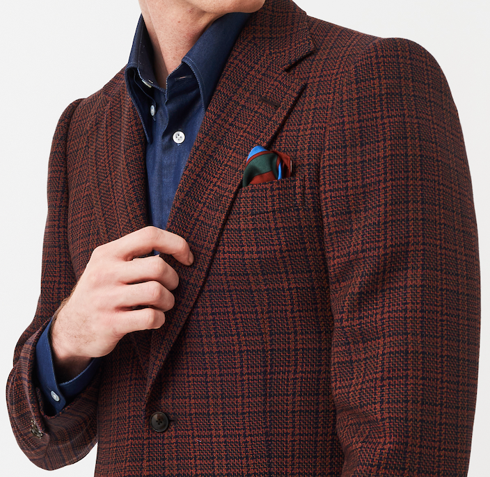 Prince of Wales grey and blue check suit. Jacket and Trosuer Savile Row