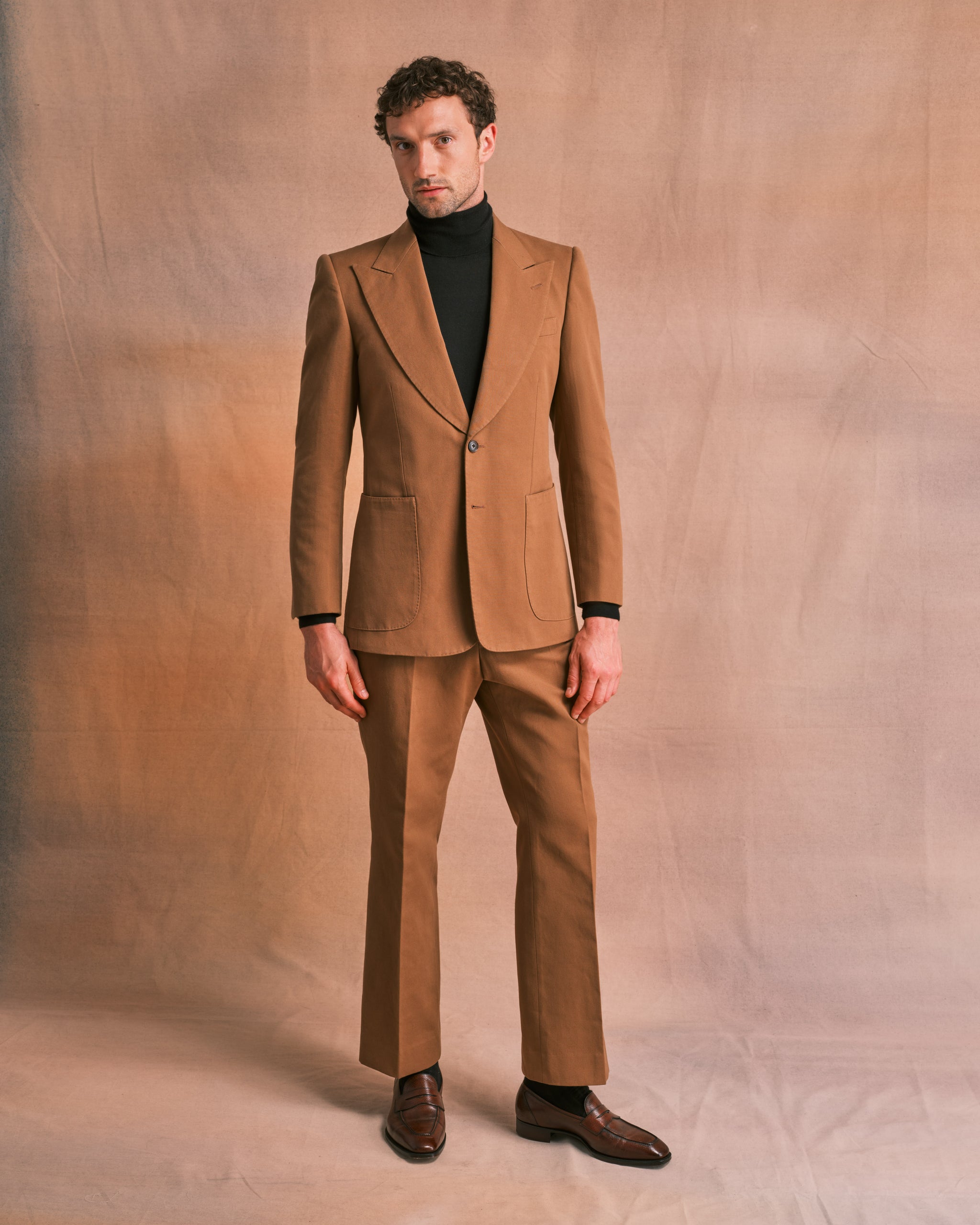 Tobacco Cotton/Silk Blend Suit – Edward Sexton