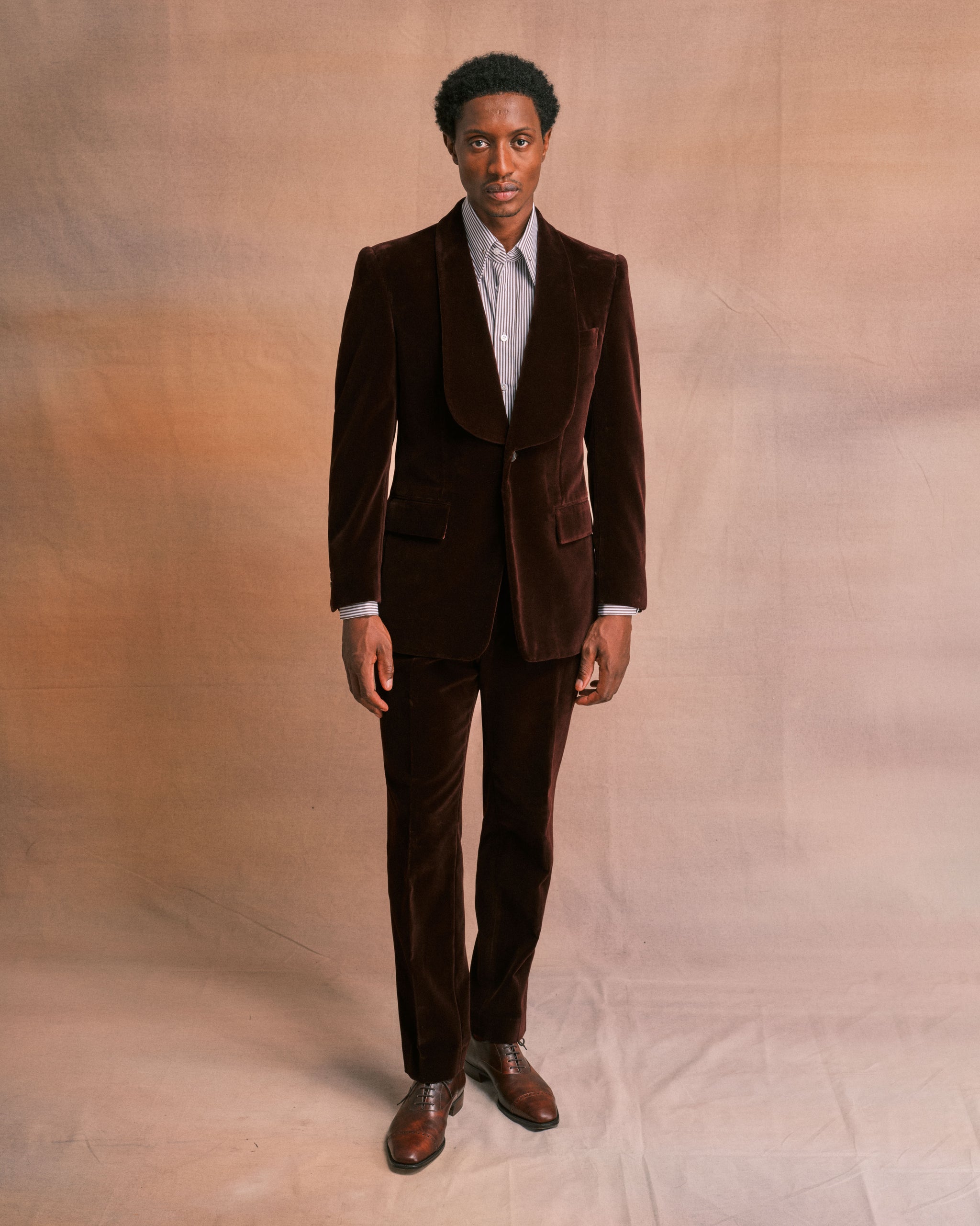 Burgundy Velvet Shawl Jacket – Edward Sexton