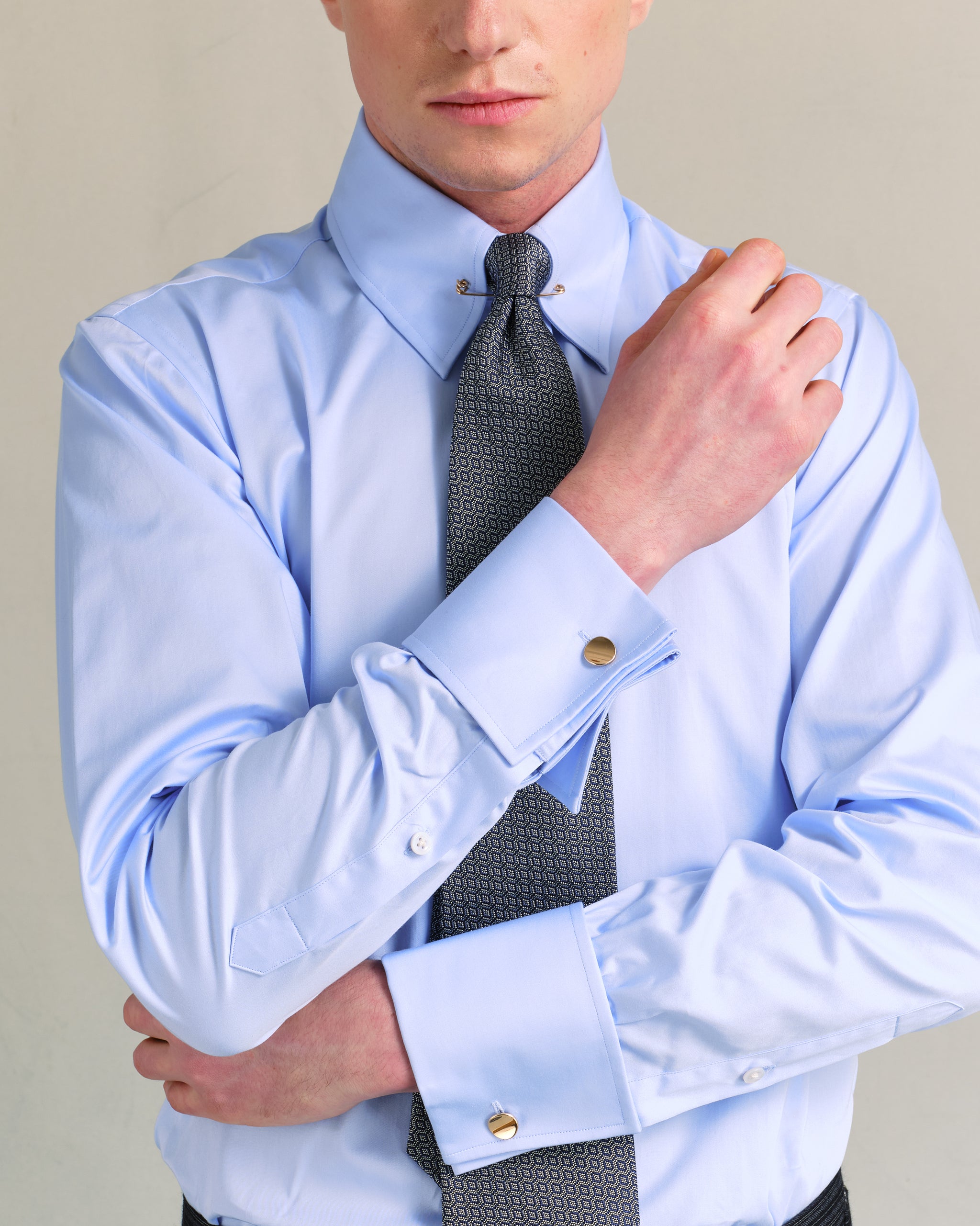 sky blue shirt combination tie