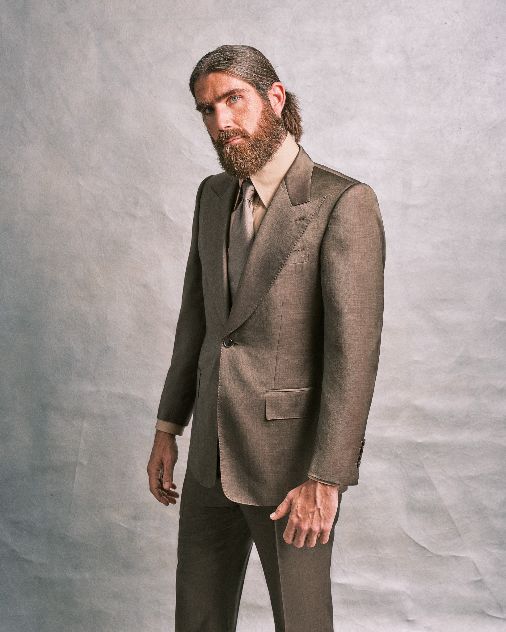Bronze Silk Blend Suit Edward Sexton