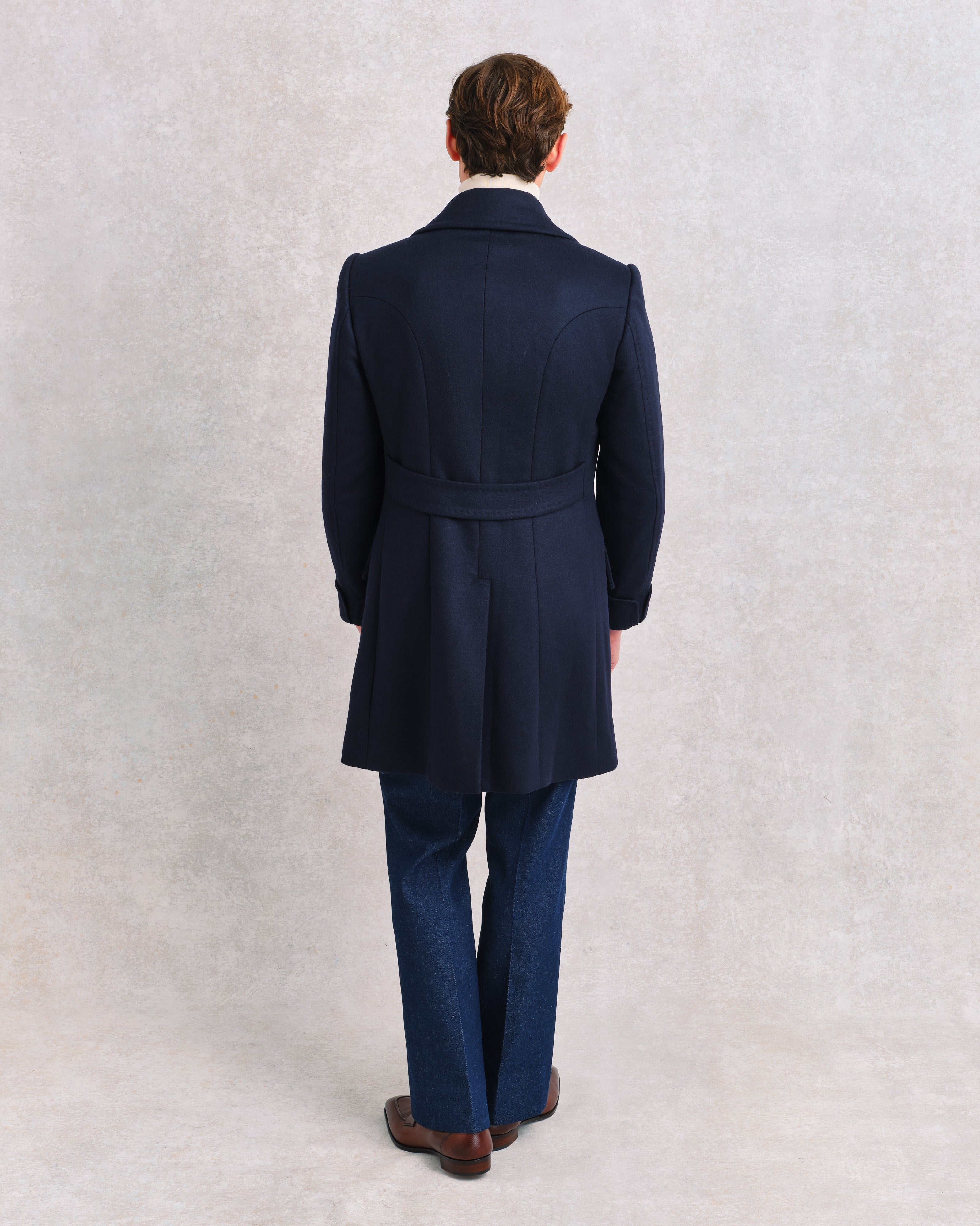 Coat Edward’s wool alpaca size M Navy Alpaca Bridge Coat – Edward Sexton