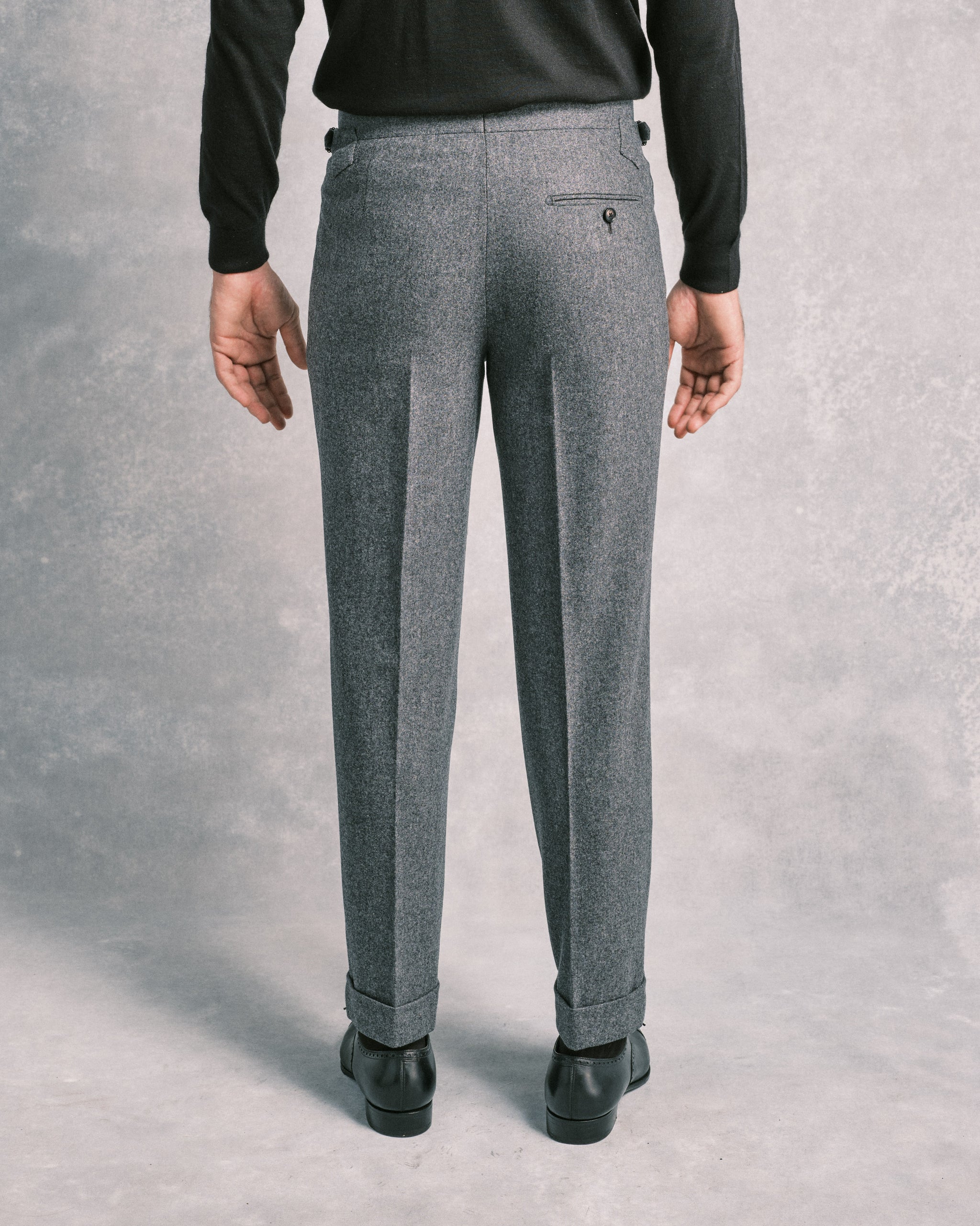 Grey Flannel Double-Breasted Suit – Edward Sexton