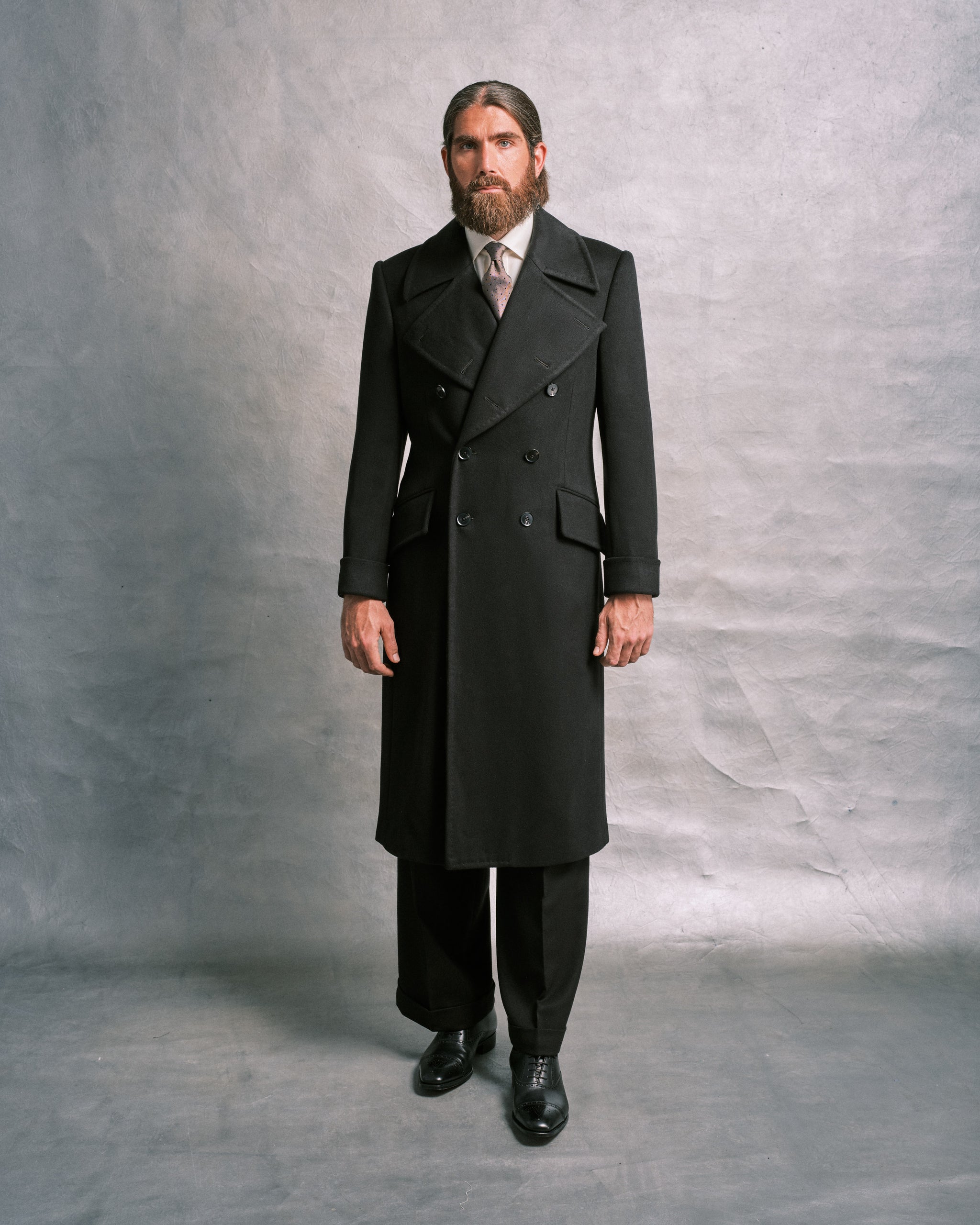 Black Cashmere Greatcoat – Edward Sexton