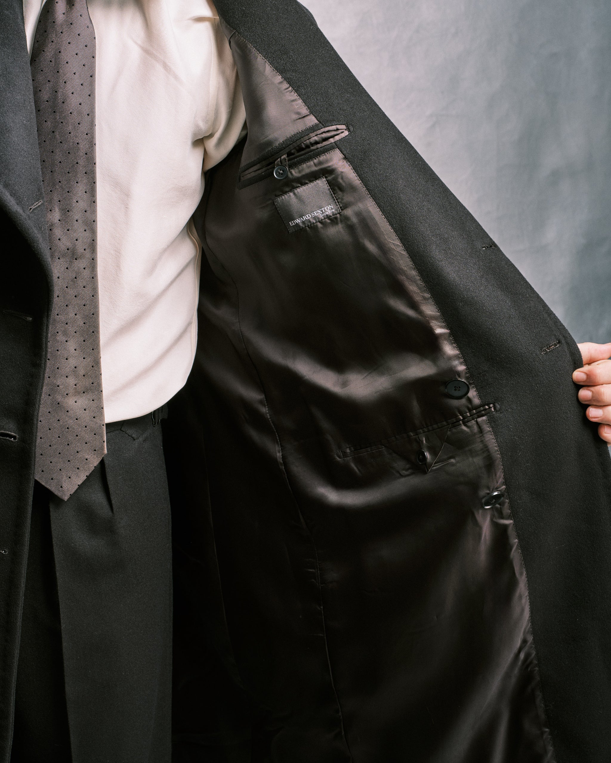 Black Cashmere Greatcoat – Edward Sexton
