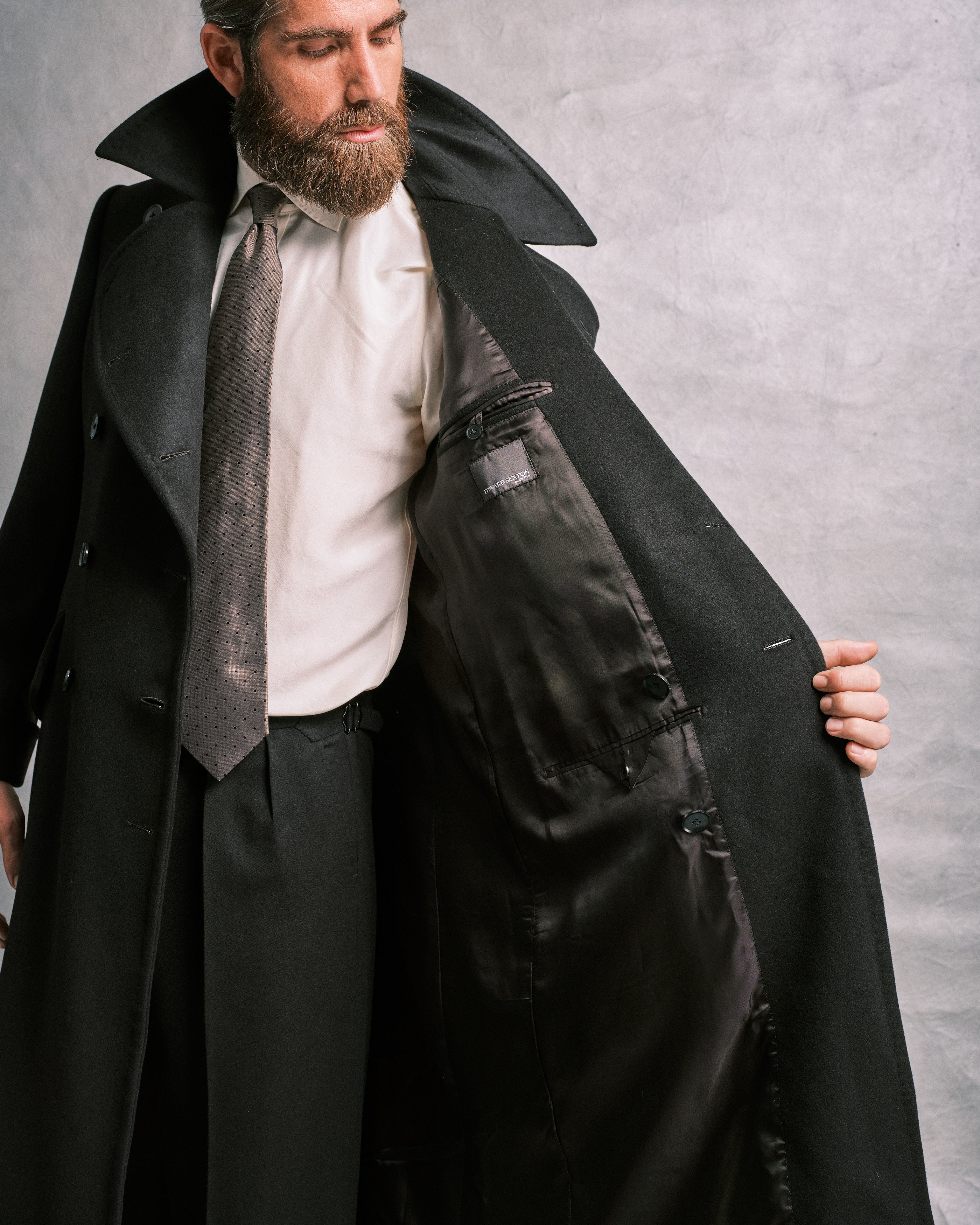 Black Cashmere Greatcoat