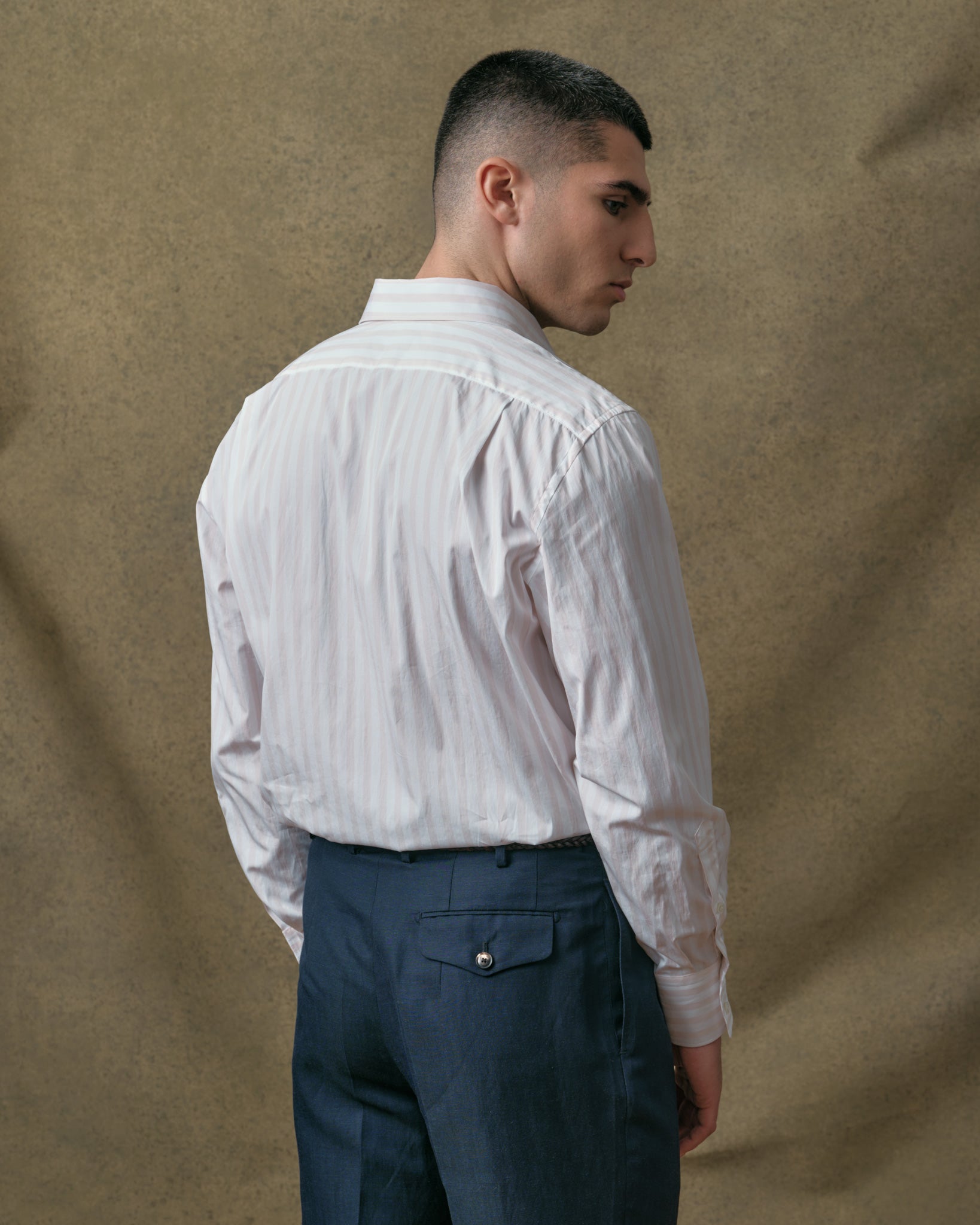 Navy Linen Blend Hollywood trousers – Edward Sexton