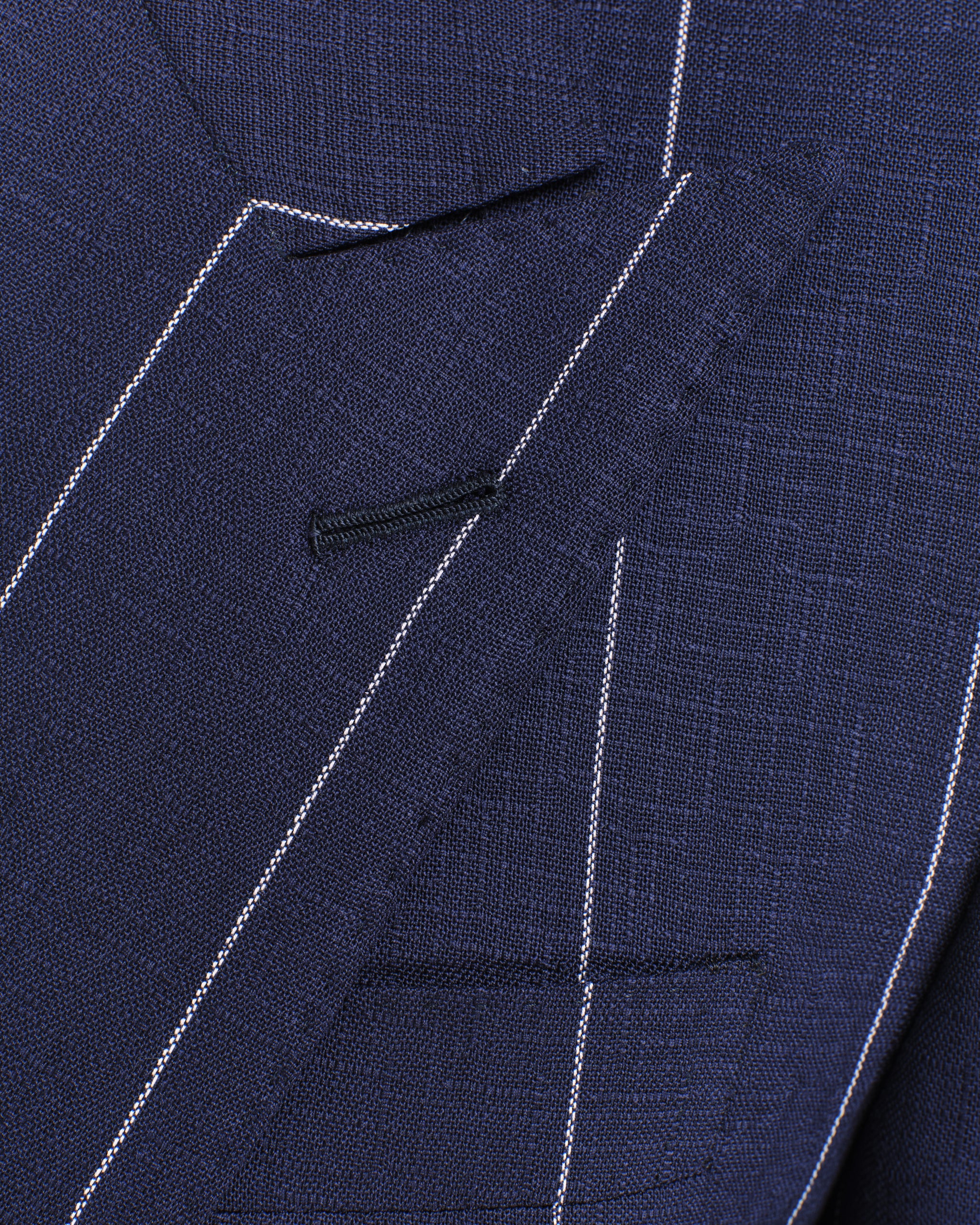 Navy Broad Stripe Double-Breasted Drape Suit – Edward Sexton