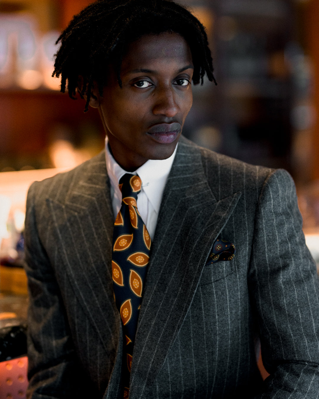 White Regular-Fit Pin Collar Shirt from Edward Sexton White Regular-Fit Pin Collar Shirt from Edward Sexton
