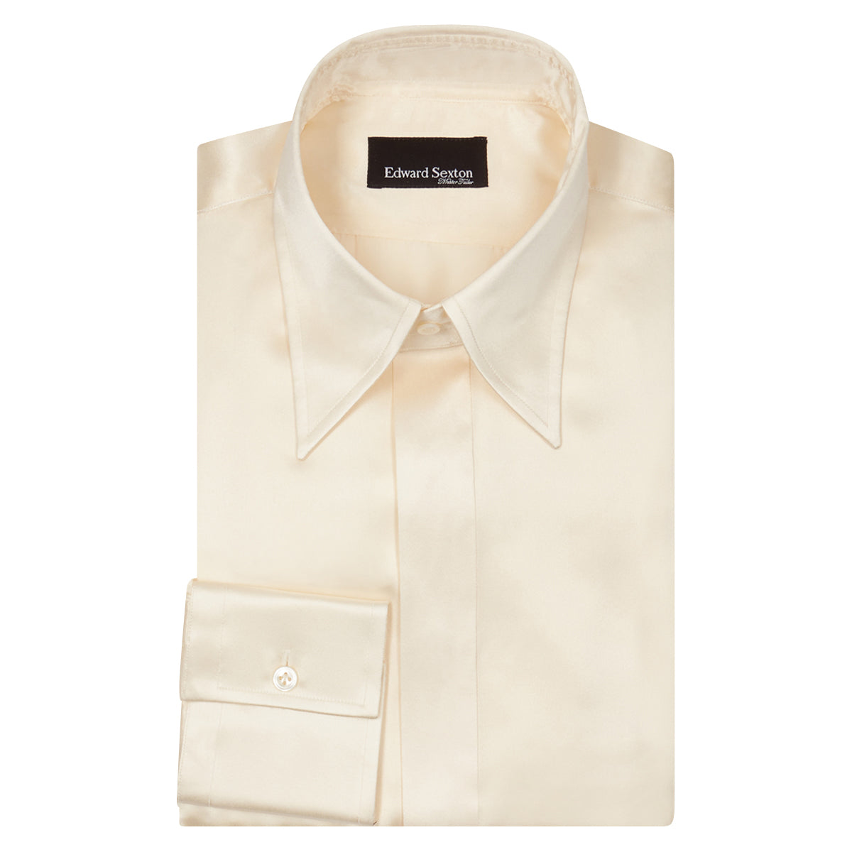 Champagne Point Collar Silk Shirt – Edward Sexton