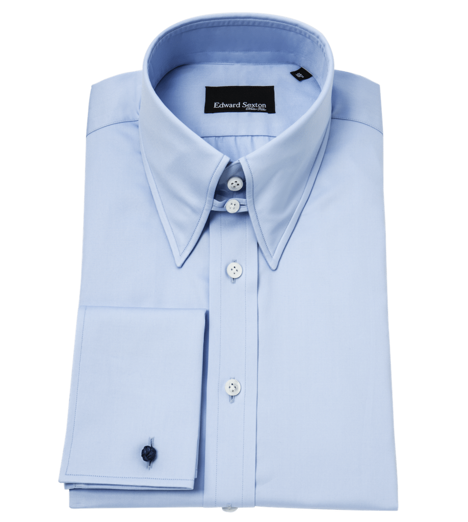 Blue-tab-collar-shirt