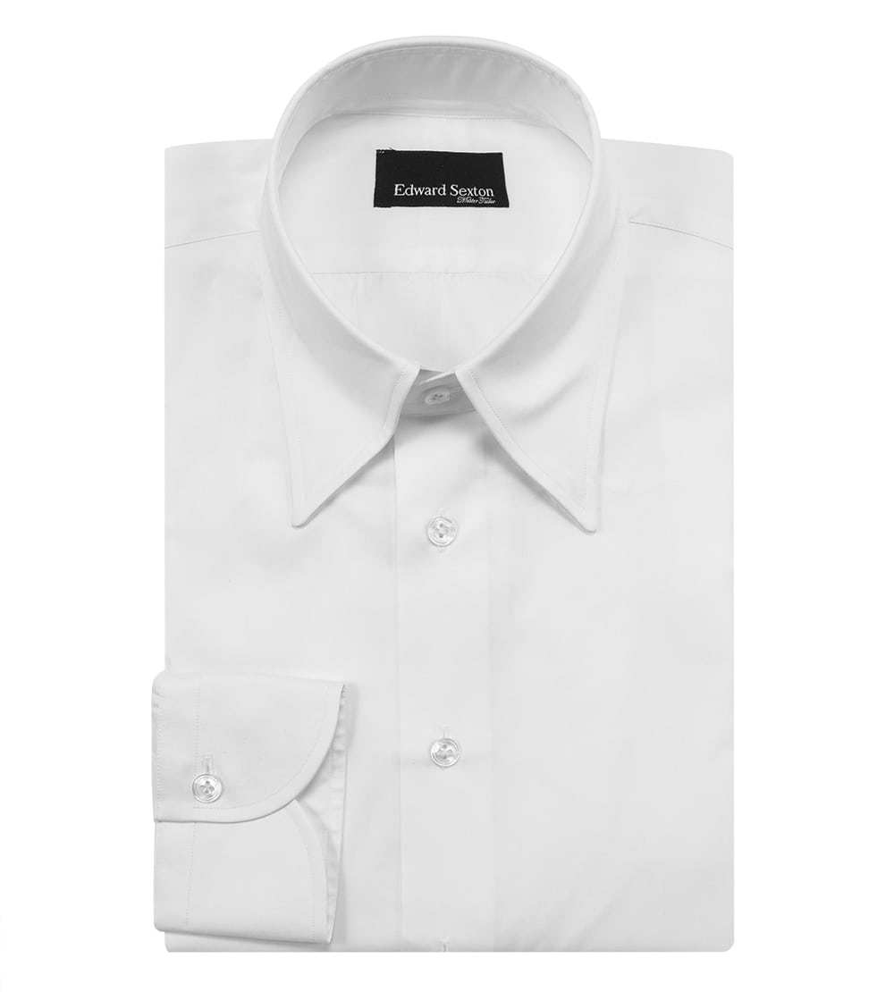 White Hidden Button Down Shirt – Edward Sexton