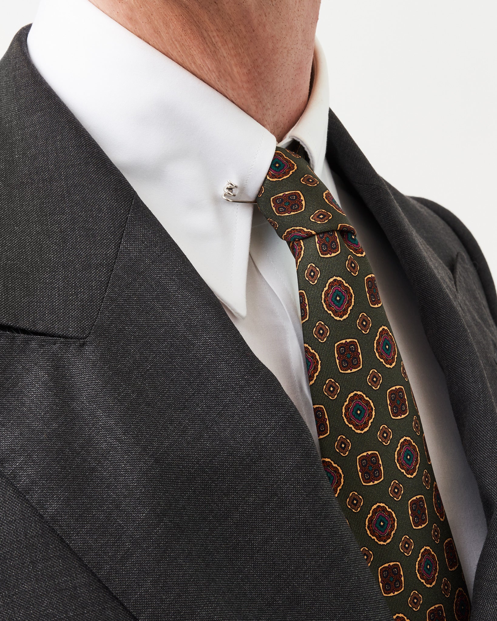 White pin collar shirt – Edward Sexton
