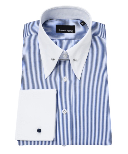 Blue Bengal Stripe Made to Order Shirt from Edward Sexton