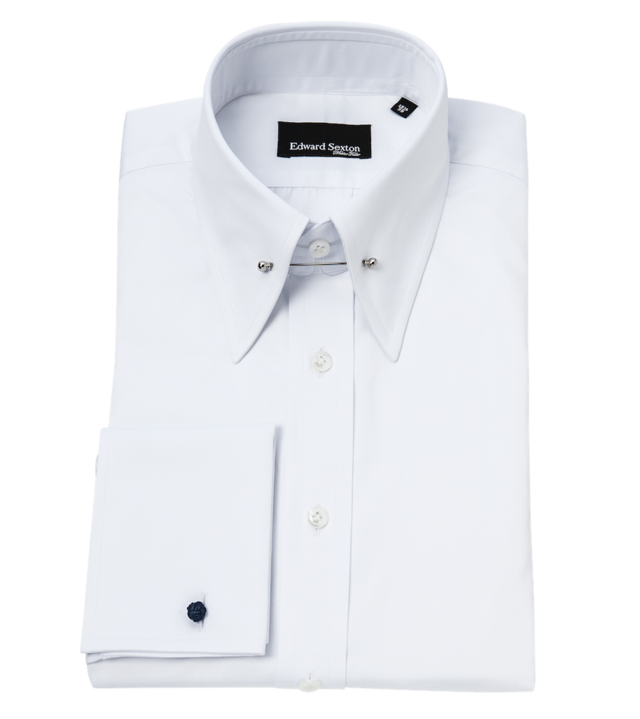 white-pin-collar-shirt
